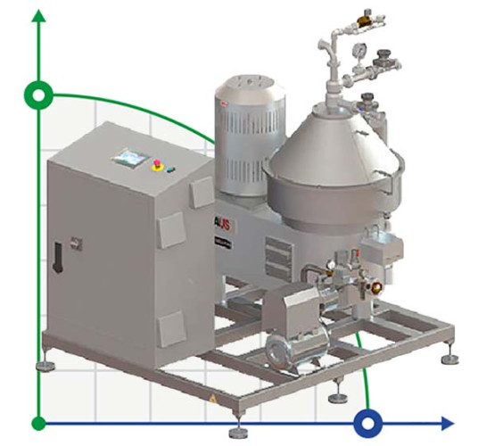 Separator HAUS DBA 5432-PC40 for separation of water-fat emulsion