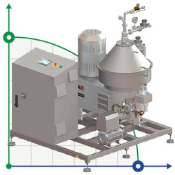 Separator HAUS DBA 5432-PC40 for separation of water-fat emulsion