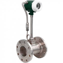 DN65 Przepływomierz wirowy ze stali nierdzewnej KLUGB DN65/PN16 RF kołnierz DIN, do pary, 0,3-3 t/h, <1,6 MPa, <250°C, 4-20mA, ExdIIBT66
