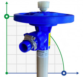 Pieza de bombeo (tubo) de la bomba de trasvase FLUIMAC NETTUNE de PP (eje HASTELLOY 2.4610), 1200 mm, Ø41 mm