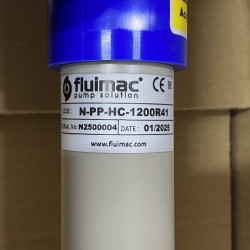 Pieza de bombeo (tubo) de la bomba de trasvase FLUIMAC NETTUNE de PP (eje HASTELLOY 2.4610), 1200 mm, Ø41 mm