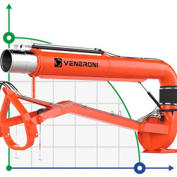 Veneroni ATS 30/540, 3,5m, 1080 m3/h pompa od WOM z obrotem hydraulicznym, 1080 m3/h i teleskopowa rura