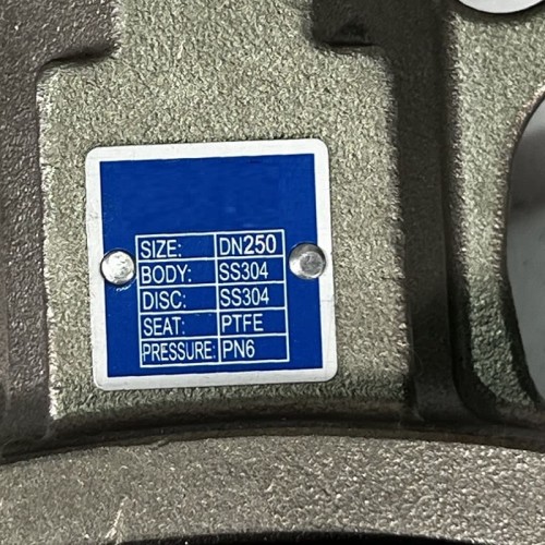 PN6 DN250 Засувка Батерфляй, корпус і диск AISI 304, PTFE з пневмоприводом Ex подвійної дії, позиціонер 4-20MA