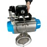 PN6 DN250 Засувка Батерфляй, корпус і диск AISI 304, PTFE з пневмоприводом Ex подвійної дії, позиціонер 4-20MA