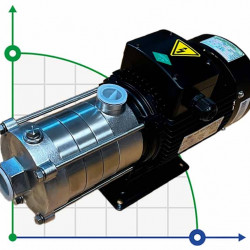 Насос для питания котлов под давлением DW(S)5-40/075, AISI304,380V/50Hz горизонтальный многоступенчатый
