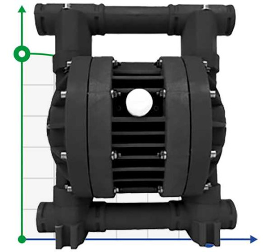 RUBY 025V-P-TVT-T насос пневматический мембранный