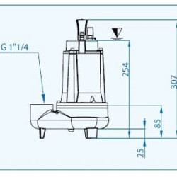 Погружний насос COMPATTA 1, M/G Dreno Pompe Vortex