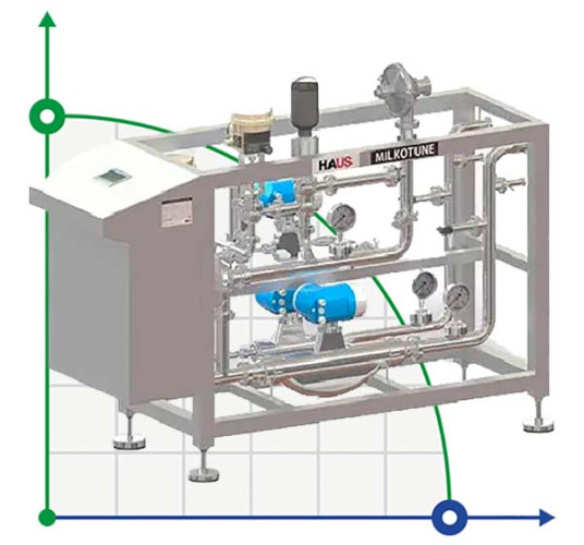 Planta de procesamiento de leche automática HAUS MILKOTUNE