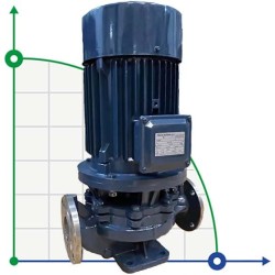 BGLH 200-400(I), 55, (400/50), 75KW, 1480 pompa in-line ze stali nierdzewnej z tandemowym uszczelnieniem mechanicznym do koncentratu pozostałości