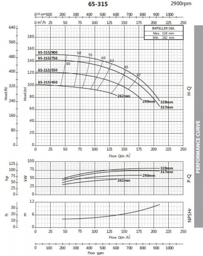 Насос для водопостачання моноблочний BST 65-315/45, 3000