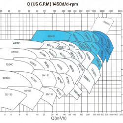Bomba monocelular en voladizo ENP 200-315, 400/20, 37 kW, 1500 rpm sin motor, impulsor de AISI 316