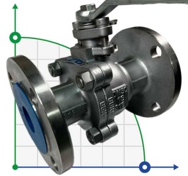 PN16 DN50 Stainless steel ball valve AISI 316, seat PTFE
