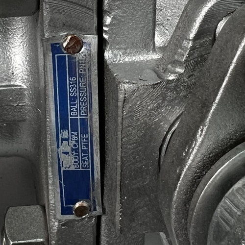 PN16 DN50 Stainless steel ball valve AISI 316, seat PTFE