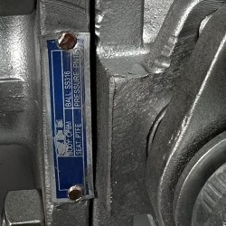 PN16 DN50 Stainless steel ball valve AISI 316, seat PTFE