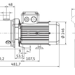Pompe WILO MEDANA CH1-L.605-1/E/E/10T multicellulaire pour alimentation en eau