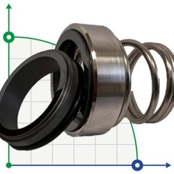 Single mechanical seal R-BT-RN 30, SIC/SIC, VITON, 304, T8RN