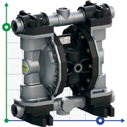 Pneumatische Membranpumpe PHOENIX P160 ALU SANTOPRENE+PTFE, 170 l/min für Farbe