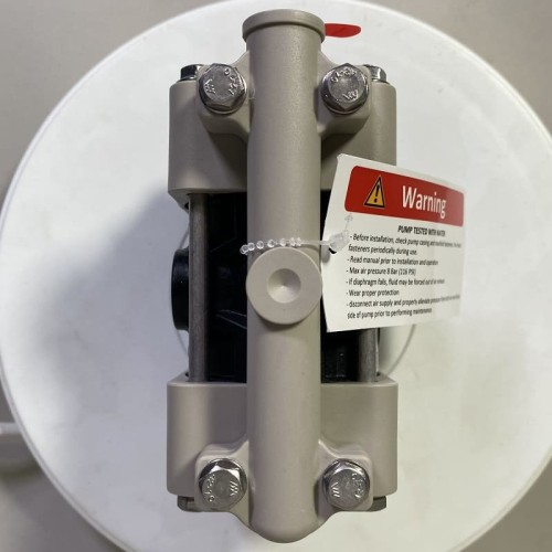 Pneumatyczna pompa membranowa FLUIMAC PHOENIX P08 PP NBR+PTFE, 7 l/min do pompowania lepkich cieczy