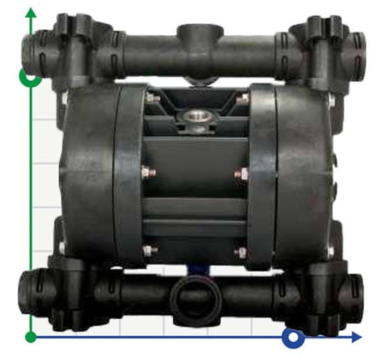 Pneumatic diaphragm pump BOXER 81 PVDF IB81-FC-HTTFT--