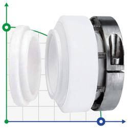 Soufflets PTFE Garniture mécanique R-152R 35, PTFE/CER, PTFE
