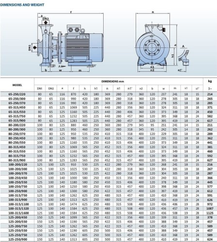 Bomba monobloc de suministro de agua BST 65-315/55, 3000