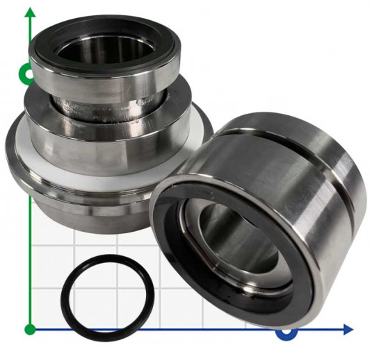 Картриджне ущільнення насоса Sulzer Ahlstar APP1 R-SE1F-AP 30, SIC/SIC, VITON, 316