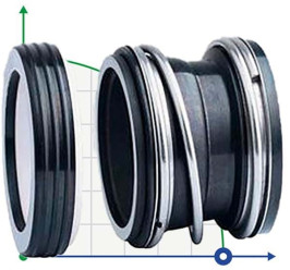 Sello mecánico R-B151 3, SIC/SIC, VITON, 304