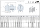 Stainless steel pump for cooling towers CBX/400A, 3 kW, 12.6 m3/h, 66m, 380V/T, AISI 304 (EBARA 2CDX 200/40)