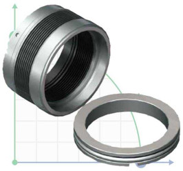 Dichtung mit Metallbalg R-680 48, SIC/SIC, VITON, AM350/316