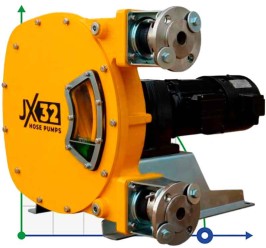Industrial hose pump JXHIN-32-CI+ABS Plastic-NBR-P, 1.65 m3/h, 1,5 kW, 16 bar, 380V