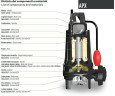Pompe submersible de drainage Dreno APX 32-2/110 T/G avec roue à deux canaux