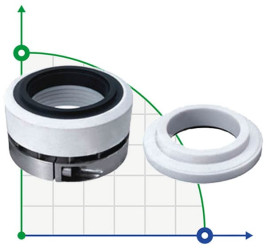 Joint d'arbre R-HG212 75, PTFE/CER, PTFE, 316