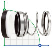 Торцеве механічне ущільнення R-31U 1.1/2, CAR/CER, EPDM, 304, N