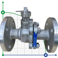 PN16 DN25 Stainless steel ball valve AISI 316, seat PTFE