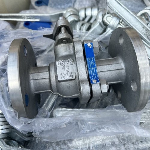 PN16 DN25 Stainless steel ball valve AISI 316, seat PTFE
