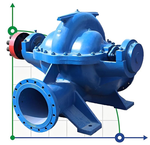 Double Suction Split Case Pump 1D500-63a, 1500, without engine