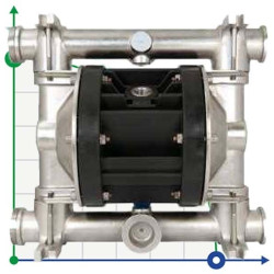 Pneumatic diaphragm pump BOXER 81 AISI 316 IB80-A-HTTAT--