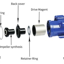 Насос химический MD-F-204SAE-5V22AYS, PPH, 37L/min, 4.5m, 220V