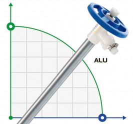 Pieza de bombeo (tubo) de la bomba para barril FLUIMAC NETTUNE de ALU (eje AISI 316), 700 mm, Ø41 mm