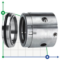 Sello mecánico R-JB104 20, TC/TC, VITON, 304, T5С