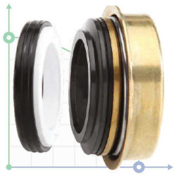 Sellos de bomba R-6BG 16, SIC/SIC, NBR, 304