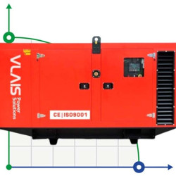 Generador diesel industrial VLAIS KDE-200T con ATS, motor Ricardo 200kVA, 160kW, 380V/50HZ tipo cerrado