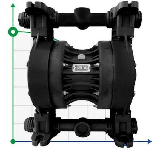 RUBY 051V-P-TVT-T насос пневматический мембранный