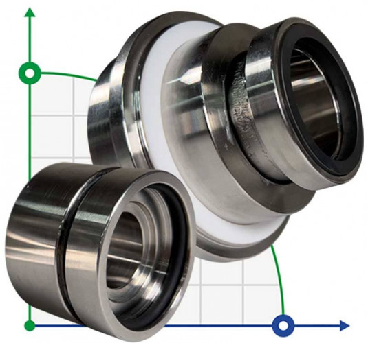 Картриджне ущільнення насоса Sulzer Ahlstar APP4 R-SE1F-AP 60, SIC/SIC, VITON, 316