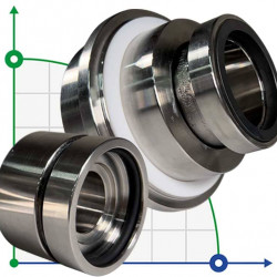 Картриджное уплотнение насоса Sulzer Ahlstar APP4 R-SE1F-AP 60, SIC/SIC, VITON, 316