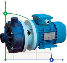 Горизонтальный центробежный насос МВ 110, PVDF, VITON LIP, A