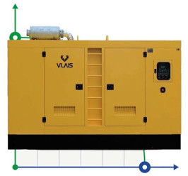 Générateur diesel industriel VLAIS KDE-250T avec ATS, moteur Ricardo 250kVA, 200kW, 380V/50HZ type fermé
