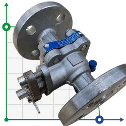 PN16 DN15 Stainless steel ball valve AISI 316, seat PTFE