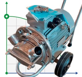 Насос для клея AlphaDynamic AD40.1/01/TR 1,5kW импеллерный на тележке