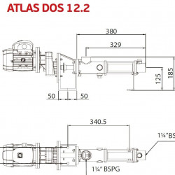 Винтовой дозирующий насос для химикатов ATLAS DOS 12.2-05-WIFI-0.50 HP-5.47-2800-80-A-HYPALON